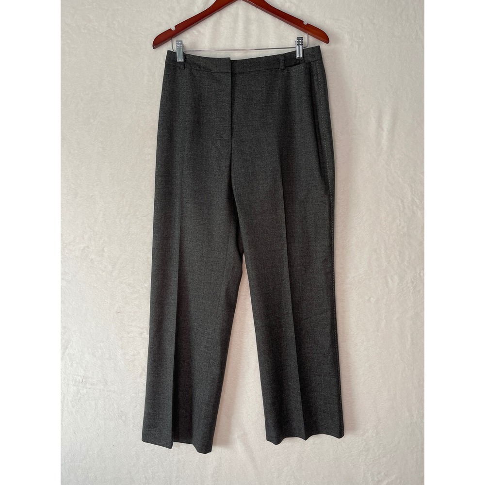 Charcoal Grey Straight Leg Wool Dress Pants Trousers  Womens 10 Career
Office